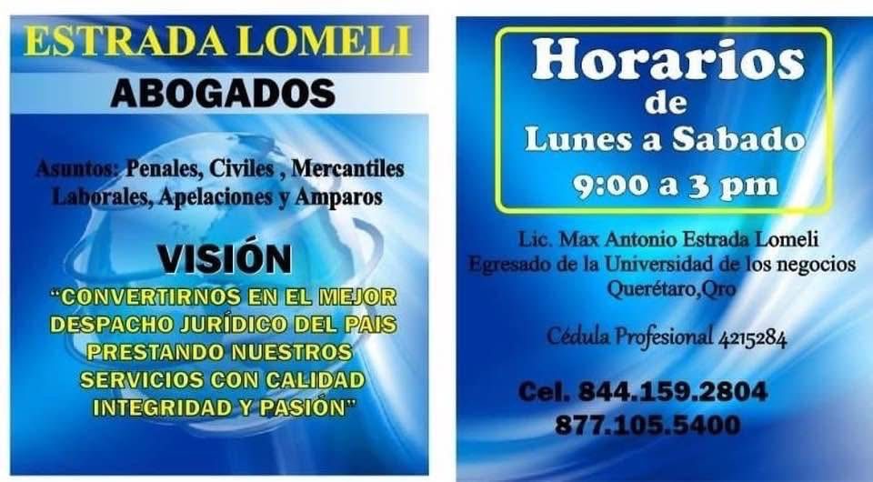 Imagen de horarios e información (arte proporcionado)